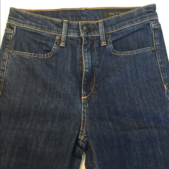 NWT Rag & Bone High Rise Slim Straight Kaihara Denim Jeans - Picture 5 of 8